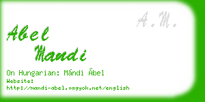 abel mandi business card